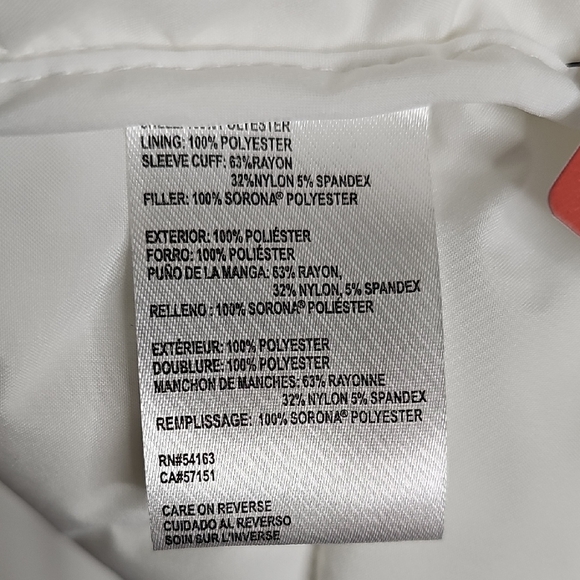 Calvin Klein White Puffer Coat Jacket with Hood - Picture 13 of 16